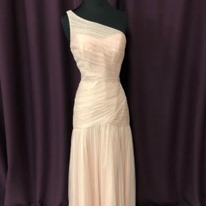 White By Vera Wang One Shoulder Bridesmaid Dress